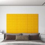 VidaXL Panouri de perete 12 buc. galben 60x30 cm catifea 2,16 m&sup2;