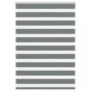 VidaXL Jaluzea tip zebra gri &icirc;nchis lățime țesătură 110,9 cm poliester