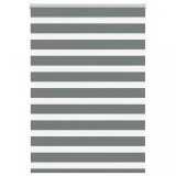 vidaXL Jaluzea tip zebra gri &icirc;nchis lățime țesătură 95,9 cm poliester