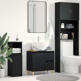 VidaXL Dulap de chiuvetă, stejar negru, 65x33x60 cm, lemn prelucrat