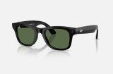 Ray-Ban Meta Wayfarer Gen 2 High Bridge Fit Shiny Black G-15 Green 53-22