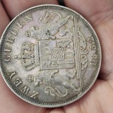 DUBLU GULDEN 1852 , argint 21,15 grame , detalii