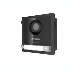 PANOU videointerfon modular de exterior Hikvision1 xbuton apelare camera video wide angle 180grade Fish eye 2MP permite conectarea pana la 8 submodule
