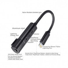 Adaptor Lightning 2in1 Incarcare+Jack Adaptor Muzica - Choetech,Blister 0.1 m