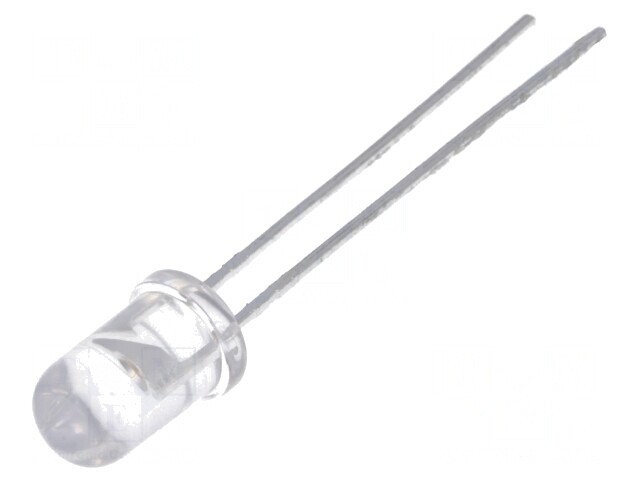 LED 5mm Ambră 5500-9300mcd 30&deg; Convex
