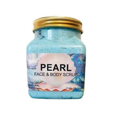 Scrub Natural pentru Fata si Corp, cu Vitamina E si B5, Wokali, Pearl, 350 ml foto