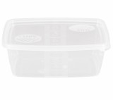 Cutie alimentara gradata, capac inclus, 800 ml, transparenta, 174x115x70 mm, Gimihome