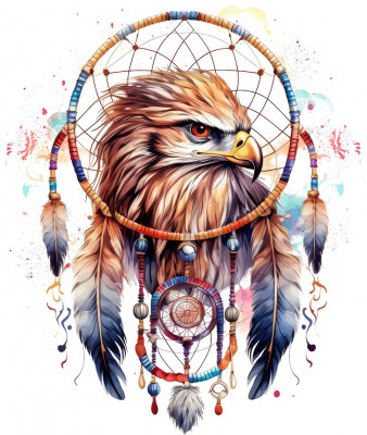 Sticker decorativ, Mandala-Vultur, Maro, 71 cm, 8343ST-2 foto