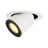 Spot incastrat, SUPROS 78 Ceiling lights, white recessed fitting, LED, 3000K, round, tiltable, white, 60&deg; lens, 9W,, SLV