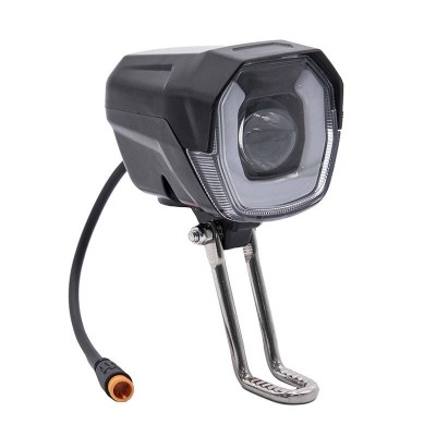 Far LED 12-72 V cu claxon cu Conector trotineta electrica impermeabil negru foto