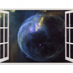 Autocolant decorativ, Fereastra, Planete, Multicolor, 83 cm, 6ST