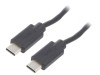 Cablu USB 2.0 USB C Dublu 3m Negru, QOLTEC
