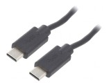 Cablu USB 2.0 USB C Dublu 3m Negru