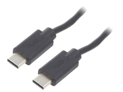 Cablu USB 2.0 USB C Dublu 3m Negru foto