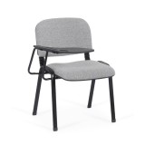 Scaun conferinta cu masuta rabatabila HRC 606, ergonomic, stofa, cadru metalic, 120 kg