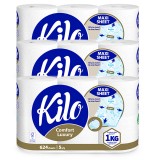 Set 18 role Hartie igienica Kilo Confort, 3 kg, 5 straturi, 1872 foi