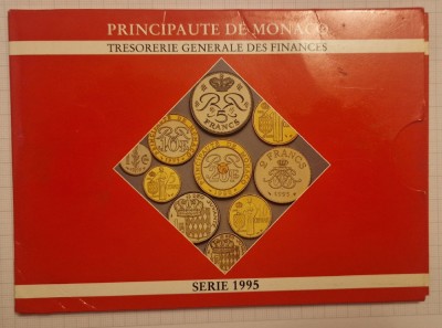 Monaco, foarte rar, cota excelenta, set, 10 monede, 1995 foto