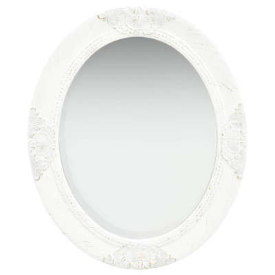 Oglindă de perete &amp;icirc;n stil baroc, alb, 50 x 60 cm foto