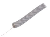 Tub de Protecție Gri 25mm, 50m, Cu Ghidare Cablu, Material PVC, Rezistență UV
