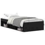 Cumpara ieftin Cadru pat fara saltea Stejar negru 90x190 cm Lemn prelucrat