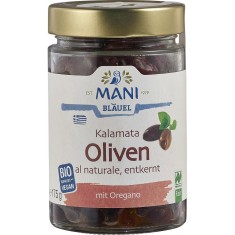 Masline Kalamata fara Samburi cu Oregano Raw Vegan Eco 175 grame Mani foto