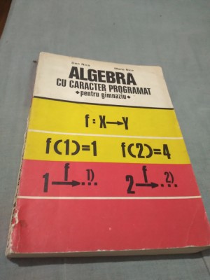 ALGEBRA CU CARACTER PROGRAMAT PENTRU GIMNAZIU DAN NICA 1977/326 PAG foto