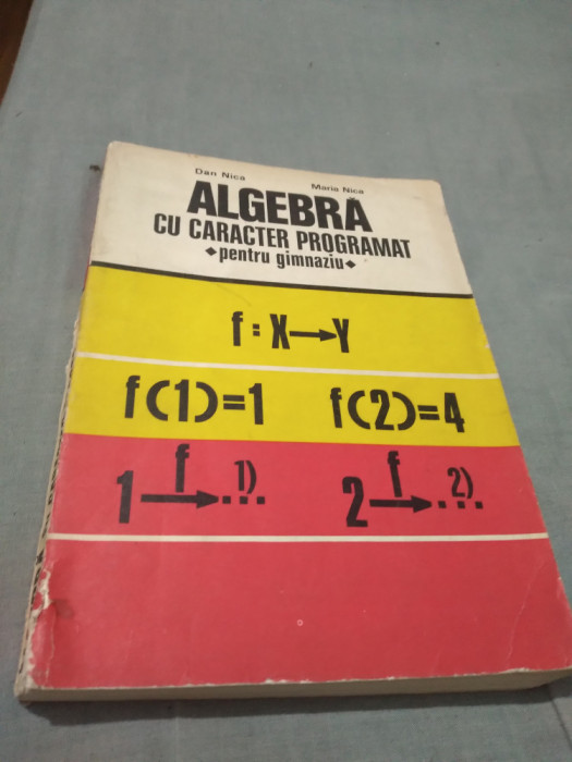 ALGEBRA CU CARACTER PROGRAMAT PENTRU GIMNAZIU DAN NICA 1977/326 PAG