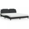 vidaXL Pat cu saltea, Zadar, negru, 180x200 cm, piele ecologică 3208880