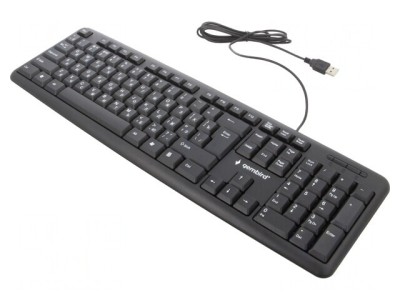 Tastatură USB Neagră RU Layout 1.5m foto