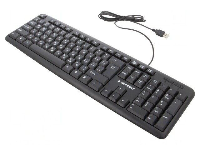 Tastatură USB Neagră RU Layout 1.5m