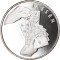 Elvetia 20 Francs 2014 (Joc de cărți Jass) Argint 20 g/835, 33 mm KM-152 UNC !!!