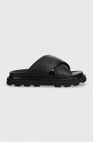 UGG slapi de piele Capitelle Crossband femei, culoarea negru, 1152672