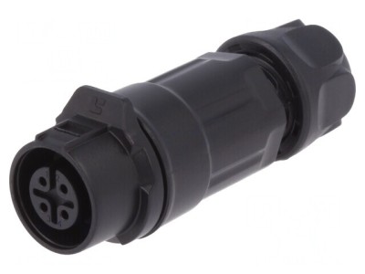 Conector Circular Mufă 12mm 4-Pin Aurit 5A Mamă foto