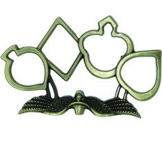 Pumnal tip box, inger al mortii, verde, 1 cm, poker