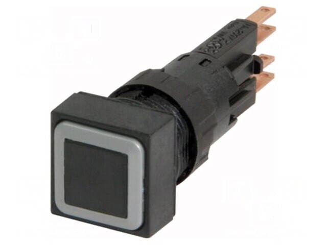 Comutator apăsare 16mm negru 2 poziții stabilizate