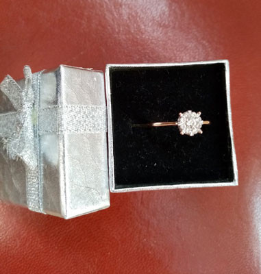 Inel de logodna cu diamante naturale marca Teilor (aur de 18K) | arhiva  Okazii.ro