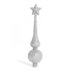 Ornament pt. v&acirc;rful pomului de Crăciun - 18,5 cm, argintiu