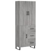 Dulap inalt, gri sonoma, 69,5x34x180 cm, lemn compozit