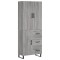 Dulap inalt, gri sonoma, 69,5x34x180 cm, lemn compozit