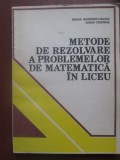 Metode de rezolvare a problemelor de matematica in liceu