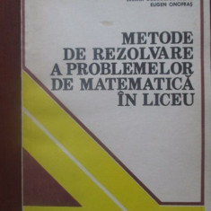 Metode de rezolvare a problemelor de matematica in liceu