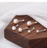 Cumpara ieftin Cercei din Argint 925 cu Perle Naturale si Inchidere Rotunda prin Infiletare