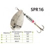 Baracuda Spr 16, Lingurita Rotativa Pescuit, 3g/6g/9g, Momeli Artificiale Spinning, Biban, Pastrav, Clean, Stiuca, Salau