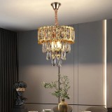 Candelabru Cristal BELVEDERE Petito 3xE14, Diametru 30cm, Auriu Lucios, Inaltime Reglabila, Alessandro DESIGN