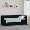 VidaXL Pat de zi, negru, 90x200 cm, lemn masiv de pin 820905