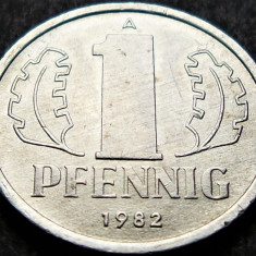 Moneda 1 PFENNIG - RD GERMANA / Germania Democrata, anul 1982 * cod 945