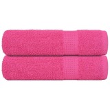 Gossi prosoape de baie, frogn, 2 buc., roz, 100x150 cm, 360 g/m2