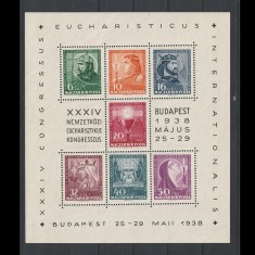 Eucharistikus blokk LP 601-607 1938 foto