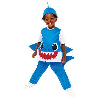 Costum Baby Shark, Daddy Shark pentru copii 1-2 ani 92 cm foto