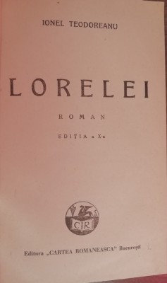 myh 50f - Ionel Teodoreanu - Lorelei - editie interbelica foto